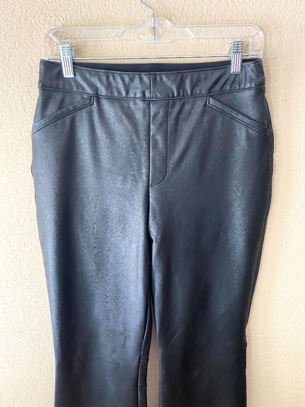 Spanx Leather-Like Pull-On Flare Pants Large - Picture 4 of 12